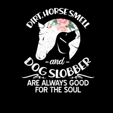 Motiv Reiterin Reiter Pferd Pferde Hund Hunde Haustier