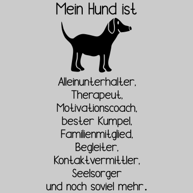 Motiv Mein Hund ist Hundeliebhaber Liebe zum Hund Spruch