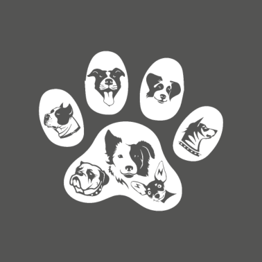 Motiv Hunde Pfote -black edition-