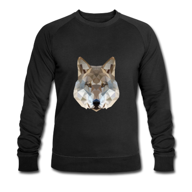 Hunde Pullover - Wolf Polygon Kopf Hund Wolfsrudel
