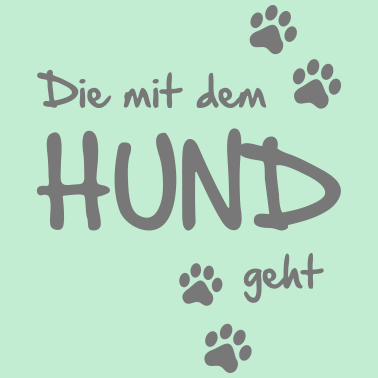 Motiv Die mit dem Hund geht