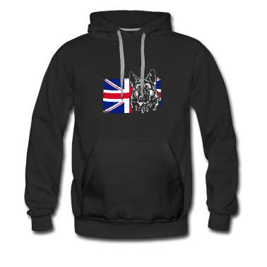 Hunde Hoodie - DEUTSCHER SCHÄFERHUND Union Jack Flag Wilsigns