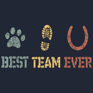 Motiv Hund Pferd Team Love