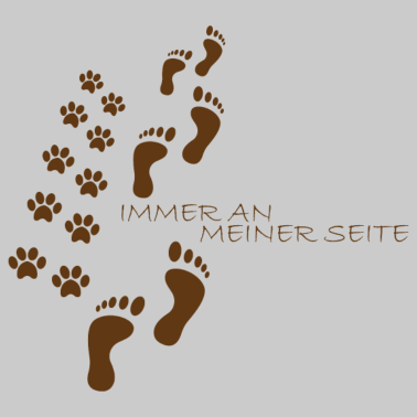 Motiv Hunde Pfote Zusammhalt Spruch Geschenk