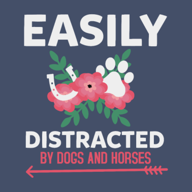 Motiv Hunde und Pferde Liebe