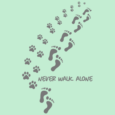 Motiv never walk alone dog