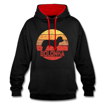 Hunde Hoodie - Bolonka Zwetna Hunde Retro Style Silhouette
