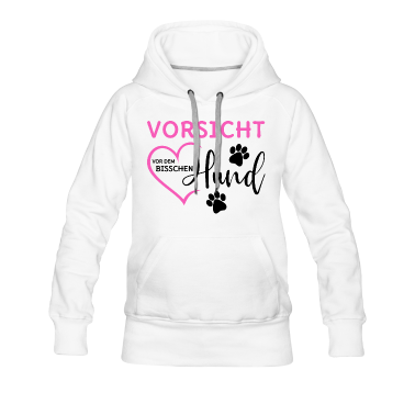 Hunde Hoodie - Hunde Spruch Vorsicht vor dem bisschen Hund pink