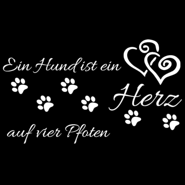 Motiv Hund, Herz auf vier Pfoten