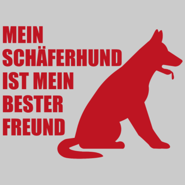 Motiv Schäferhund bester freund Hunde Spruch Geschenk