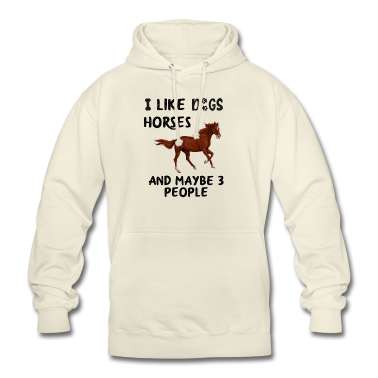 Hunde Hoodie - Ich mag Pferde, Hunde und vielleicht 3 Leute
