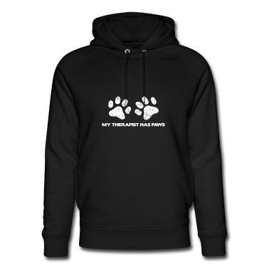 Hunde Hoodie - my therapist has paws white