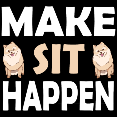 Motiv Pomeranian Make Sit Happen Familienhund