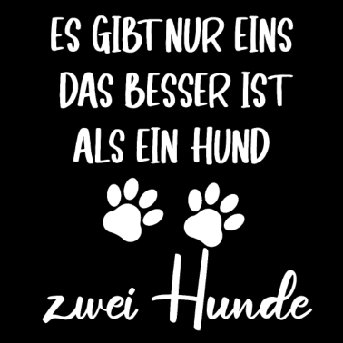 Motiv nur eins ist besser als ein hunde - zwei hunde