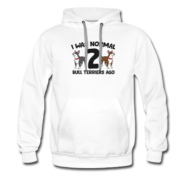 Hunde Hoodie - Ich war normal 2 Bull Terrier vor Liebe Bull