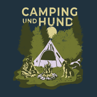 Motiv Camping mit Hund