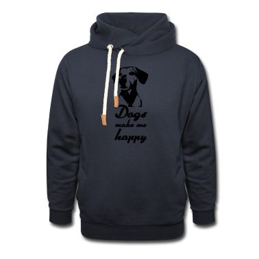 Hunde Hoodie - Dogs make me happy - Hunde, Sprüche, Geschenk