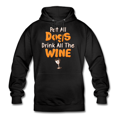 Hunde Hoodie - Hundeliebhaber Weintrinker Hund Wein