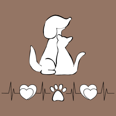 Motiv Herz für Tiere, Tierfreund, Katze, Hund, Herz