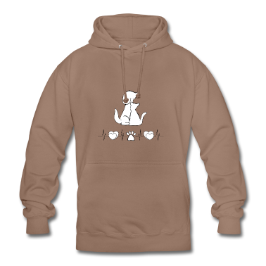 Hunde Hoodie - Herz für Tiere, Tierfreund, Katze, Hund, Herz
