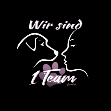 Motiv Hund Frau Mensch ein Team