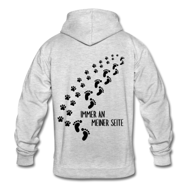 Hunde Hoodie - Immer an meiner Seite Pfote Fußabdruck Hund