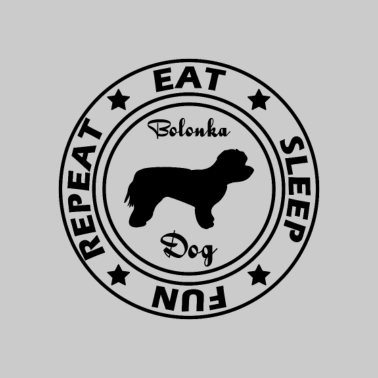 Motiv Bolonka Hund Eat Sleep Repeat für Frauen Männer