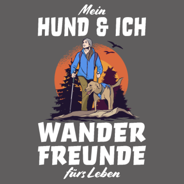Motiv Hund Wandern Wanderer Wanderung treuer Begleiter