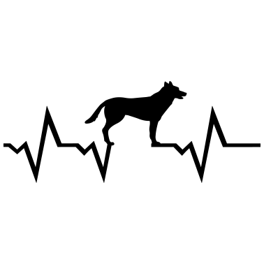 Motiv Herzschlag und Hund - Schäferhund