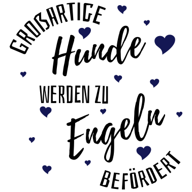 Motiv Großartige Hunde werden zu Engeln befördert