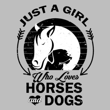 Motiv Hunde und Pferde Reiten Liebe