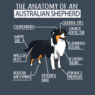 Motiv Australian Shepherd Hunde Anatomie Hund Geschenk