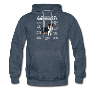 Hunde Hoodie - Australian Shepherd Hunde Anatomie Hund Geschenk
