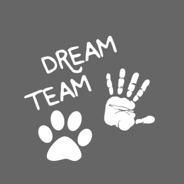 Motiv Dream Team Hund Hündin Gassi gehen Wau Wau