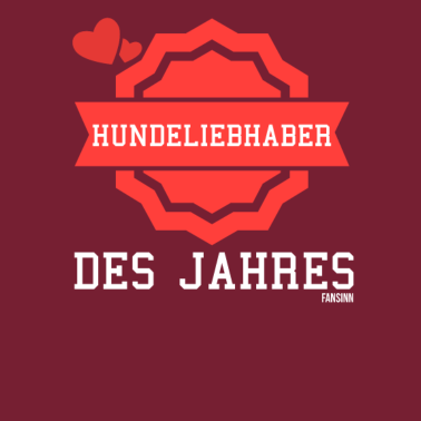 Motiv Hunde Spruch Hundeliebhaber des Jahres mit Herz