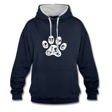 Hunde Hoodie - Hunde Pfote -black edition-
