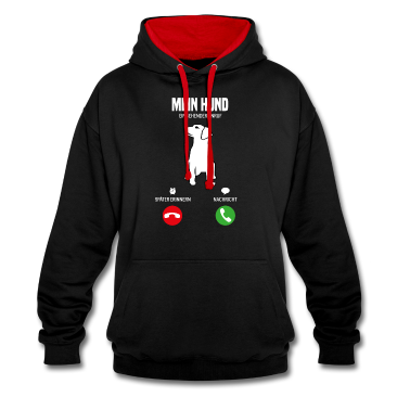 Hunde Hoodie - Telefon Mein Hund ruft! Geschenk