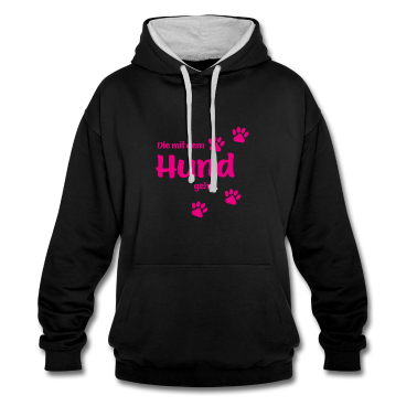 Hunde Hoodie - Die Mit Dem Hund Geht - Pink Edition