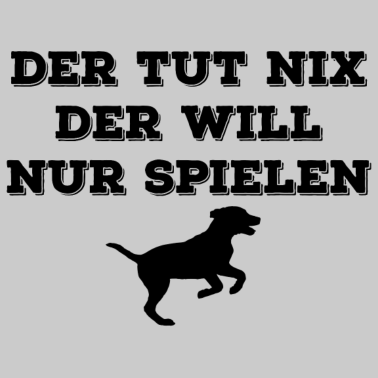 Motiv Der tut nix der will nur spielen Welpe Hund Sprung