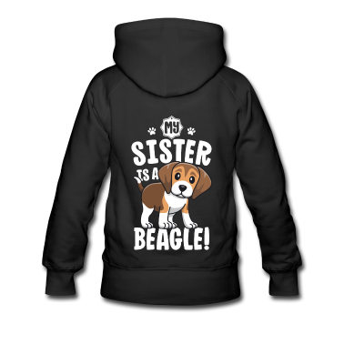 Hunde Hoodie - Meine Schwester ist ein Beagle Shirt Kinder Beagle Shirt