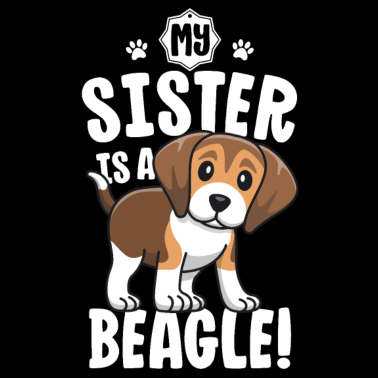 Motiv Meine Schwester ist ein Beagle Shirt Kinder Beagle Shirt