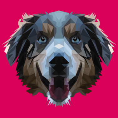 Motiv Hund Aussie Polygon - Geometrie