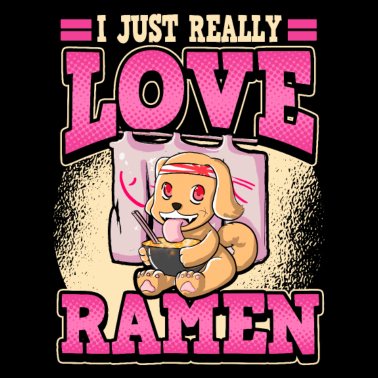 Motiv Lustig Anime Ramen Hund Japan Spruch Geschenk