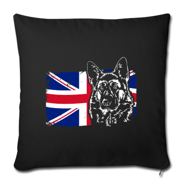 Hunde Kissenbezug - DEUTSCHER SCHÄFERHUND Union Jack Flag Wilsigns