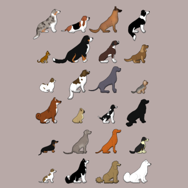 Motiv Hunde sitzen