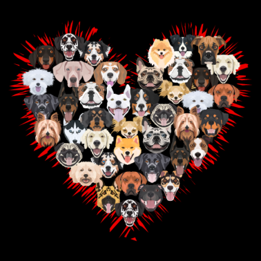 Motiv Illustration - Ein Herz für Hunde