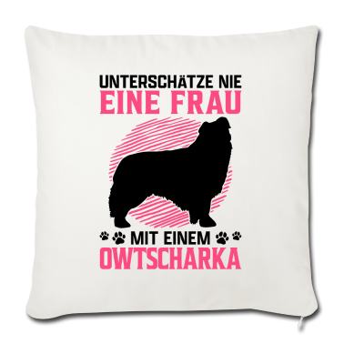 Hunde Kissenbezug - Frau mit Kaukasischer Owtscharka Kaukase Spruch