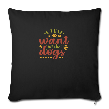 Hunde Kissenbezug - Hunde Clipart Ich will nur alle Hunde