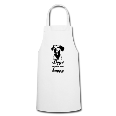 Hunde Schürze - Dogs make me happy - Hunde, Sprüche, Geschenk