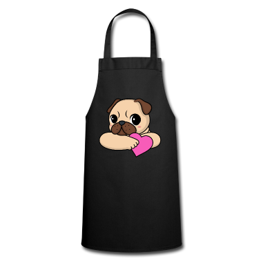 Hunde Schürze - Valentinstag Mops
